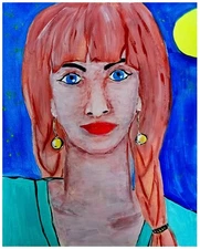 Original Painting Female face Painting Beautiful Woman Original 10x8 Beautiful