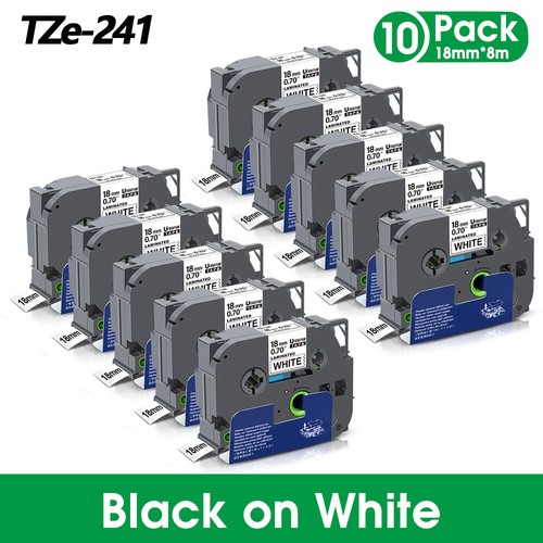 Brother P-Touch TZe-231 TZe-221 TZe-251 Label Tape 12mm 9mm 24mm Laminated White - Picture 16 of 18