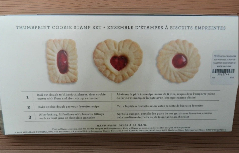 Conjunto de 3 cortadores de biscoitos com estampa digital Williams Sonoma - Imagem 4 de 4