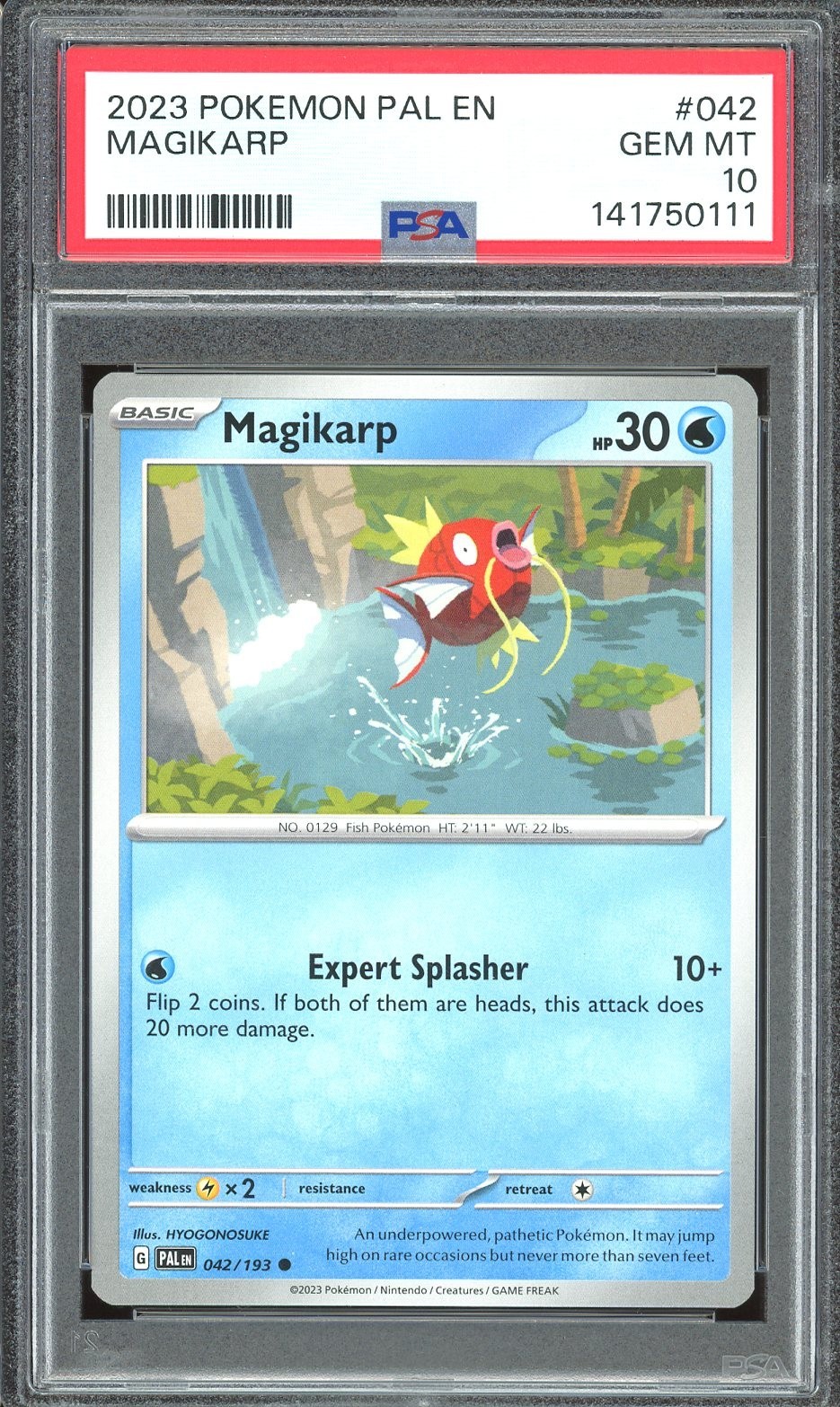 Pokemon TCG Scarlet & Violet Paldea Evolved #042 Magikarp PSA 10