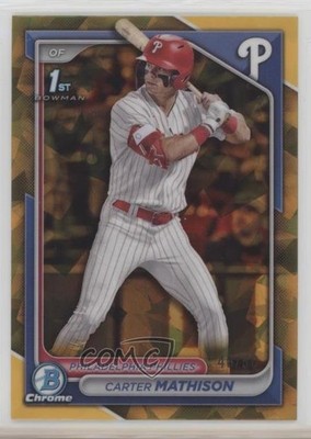 2024 Bowman Chrome Draft Sapphire Gold /50 Carter Mathison #BDC-127 5h0