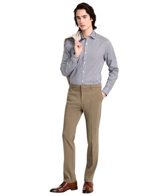 green emerald velvet dress Haggar Flannel Dress Pants in Dark Grey main image 1