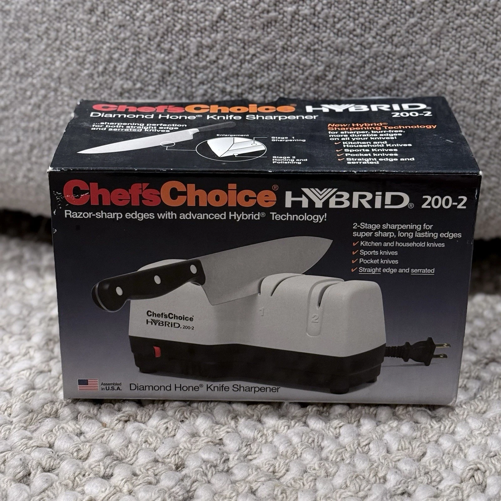 Chef's Choice Hybrid Electric Diamond Hone Knife Sharpener 200-2 New Never Used