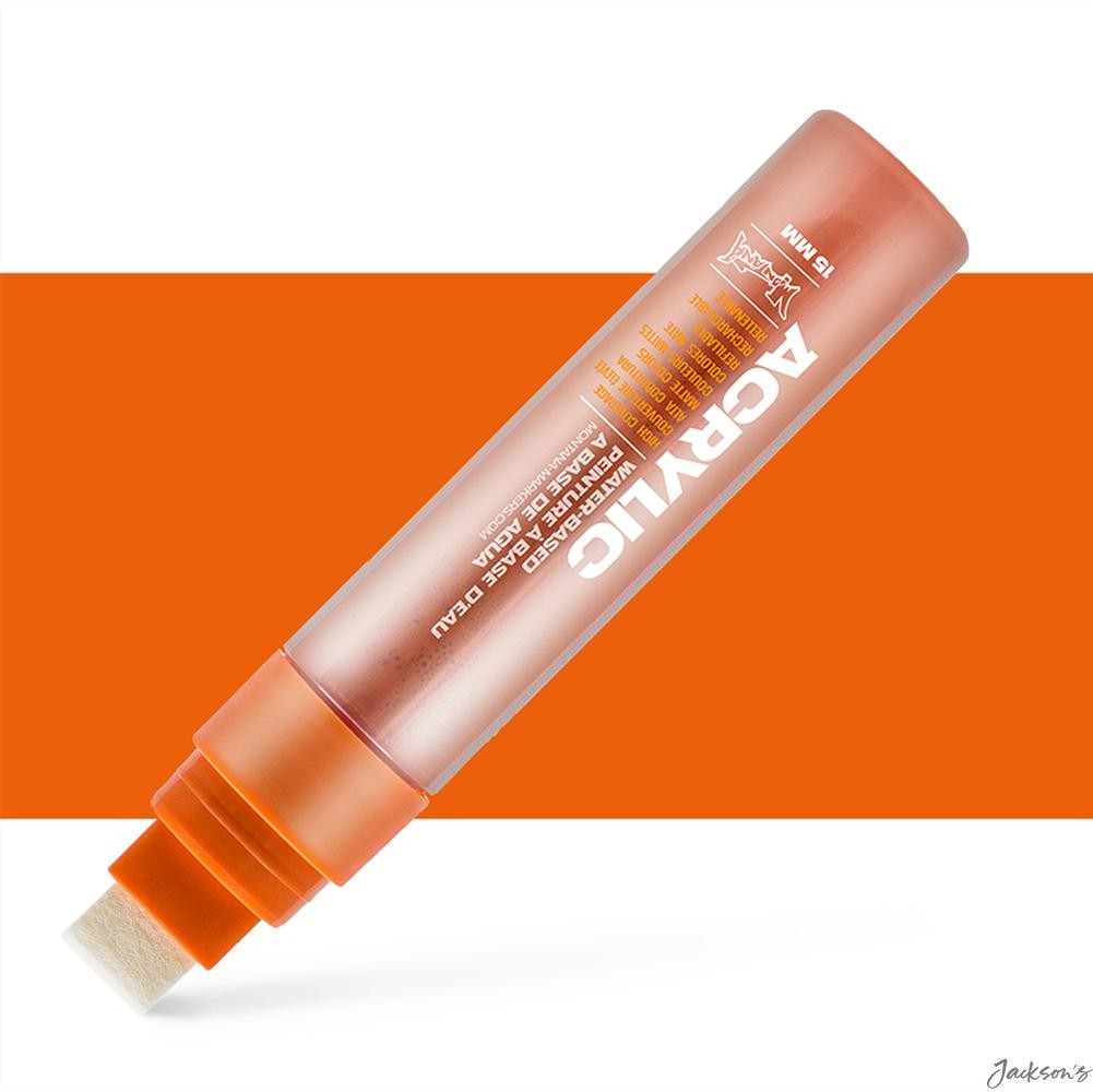 Montana Acrylic Paint Marker 15mm Shock Orange Multi Surface Art Craft Use