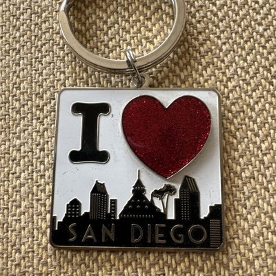 Vintage Keychain San Diego Heart
