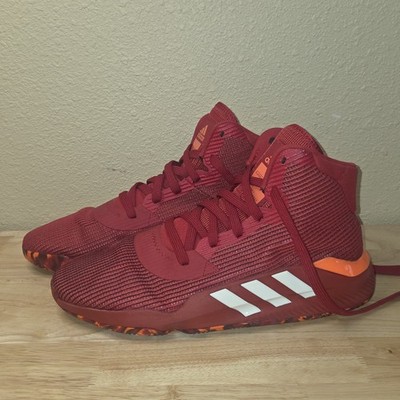 Adidas Pro Bounce 2019 Basketball Shoes Men's Size 12.5 Red Orange EE3898