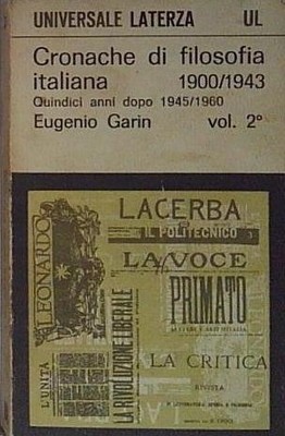 Garin CHRONIKEN DER ITALIENISCHEN PHILOSOPHIE 2 Seiten 