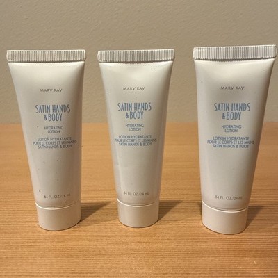 Lot Of 3 Mary Kay Satin Hands and Body Hydrating Lotion Travel Size (.84 Each)