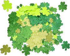 350 Pieces St.Patrick'S Day Foam Stickers, Glitter Shamrock Stickers, Green, 3 D