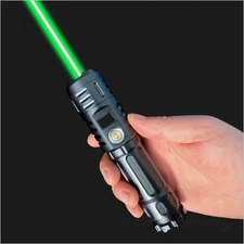 Adjustable Focus 520nm Laser Pointer Visible Laser Beam Flashlight+Al Case