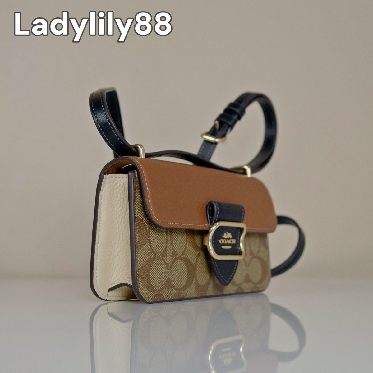 Coach CO979 Morgan In Colorblock Signature Canvas Crossbody Bag