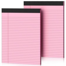 2 Pcs Legal Pads 8.5 x 11 Pink Note Pads 8.5 x 11 Notepad 8.5 x 11 Micro Perf...