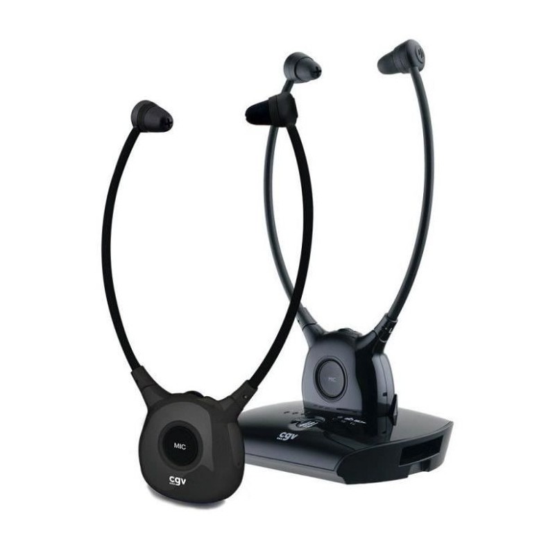 Casques sans fil TV HIFI CGV DOLFIN ONYX DUO pour double écoute de salon