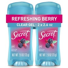 Secret Fresh Antiperspirant Deodorant for Women, 2.6 Ounce Pack of 2 , Clear