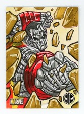 2025 Topps Chrome Deadpool Colossus Original Sketch Card By Allen Geneta 1/1