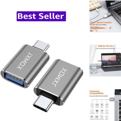USB C to USB Adapter [2-Pack], Thunderbolt 3 to USB 3.0 OTG Adapter Compatibl...