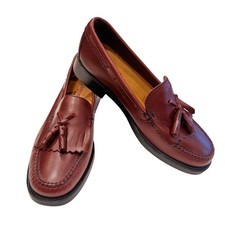 GH Bass Weejuns Marietta II Loafers Womens 7M Burgundy Leather Tassel Kiltie NEW