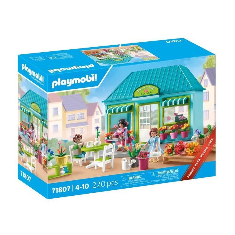 PLAYMOBIL 71807 cadeau d'anniversaire idéal avec fleuriste et salon de thé en plastique