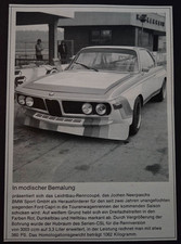 74. BMW Sport Renncoupe Bilddokument Werbeanzeige Werbung Reklame 1973