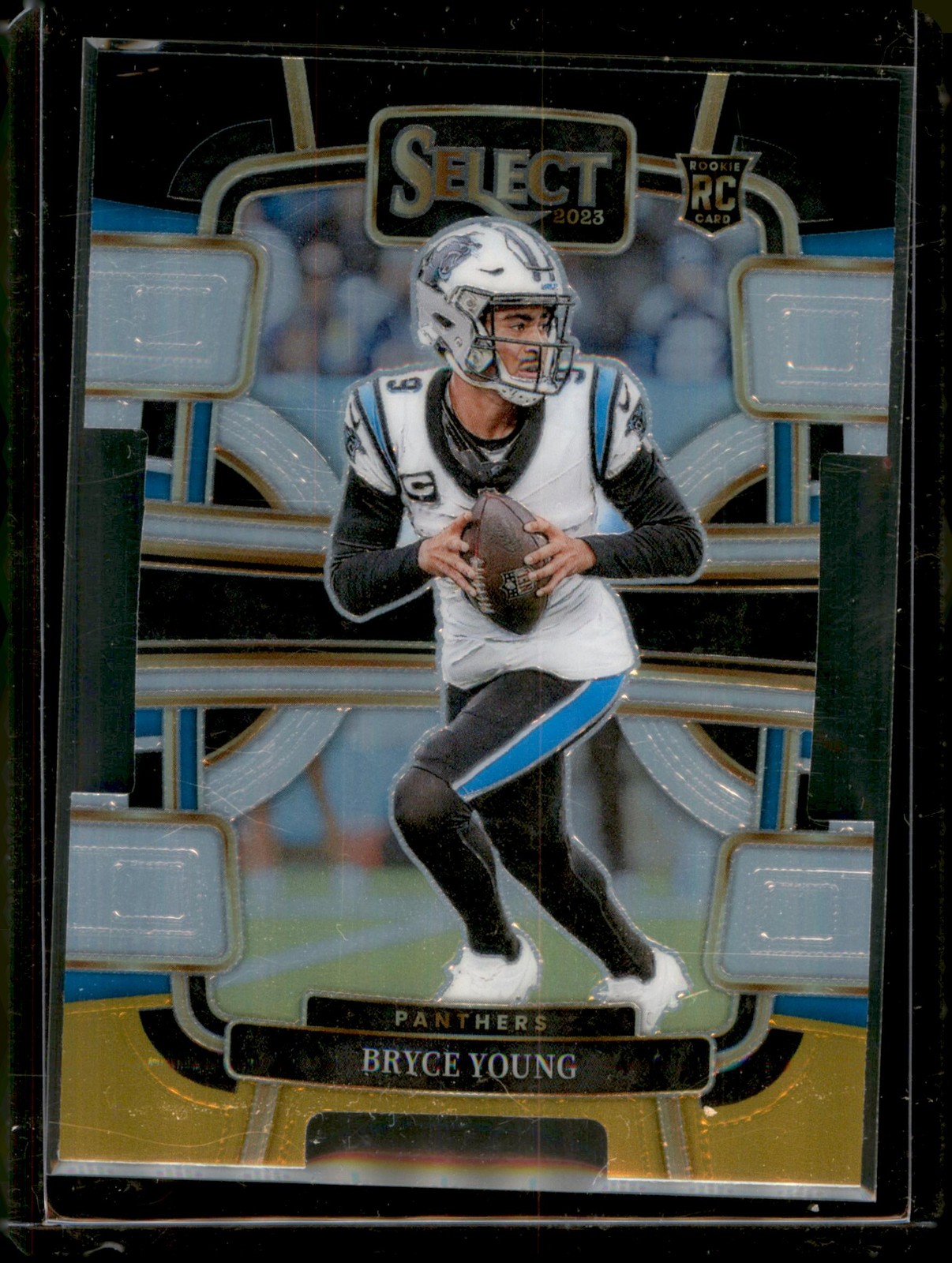 2023 Panini Select #14 Bryce Young Black and Gold Prizms Die Cuts