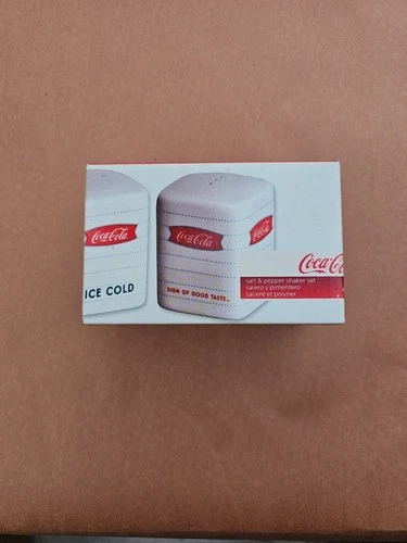 Vintage Coca Cola Salt And Pepper Shakers - Ice Cold cube Gibson
