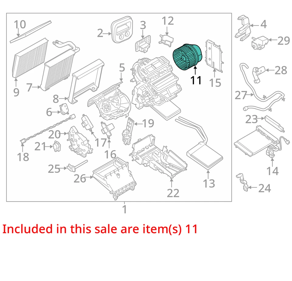Ford Transit Connect 2014 calefacción ventilador de aire acondicionado motor fabricante de equipos originales 199 k millas - LKQ370844687 Foto 4 de 4