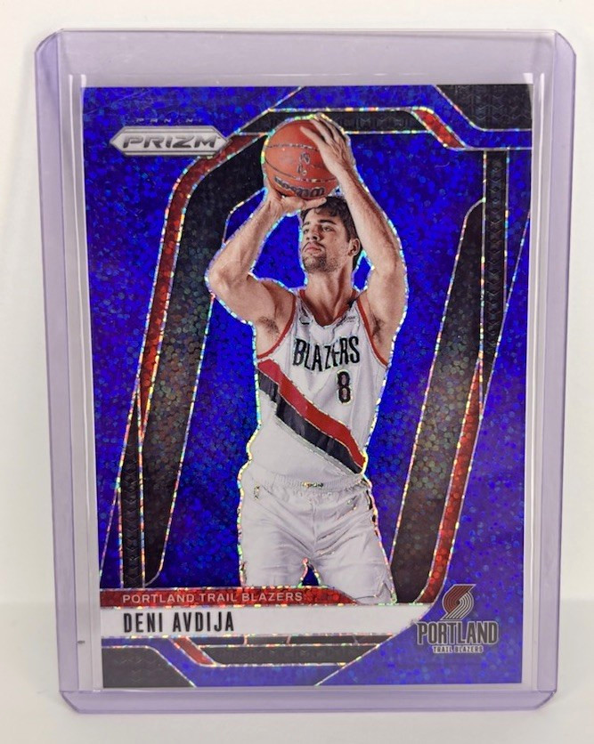 Panini 2024-25 Prizm Deni Avdija Blue Sparkle Prizm /144 Blazers #13