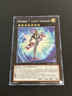 Yugioh! | Number 7: Lucky Straight GAOV-EN091 Galactic Overlord Secret Rare NM