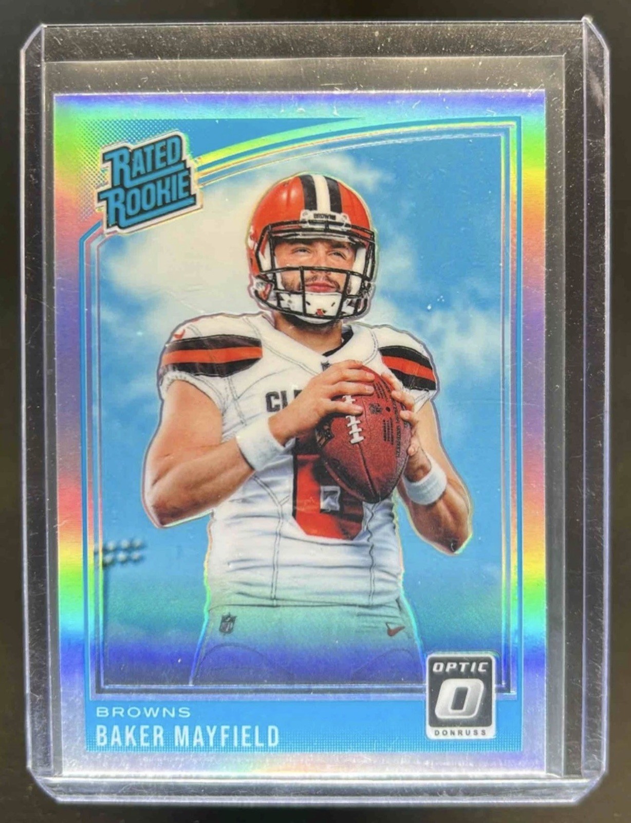 2018 Donruss Optic Baker Mayfield Holo Prizm Rookie RC #153 Browns