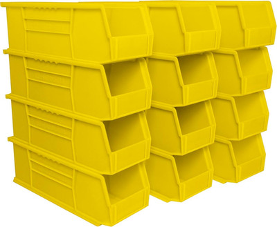 30234 Akrobins Plastic Storage Bins, Space-Saving Stackable Bins for Garage, Pan