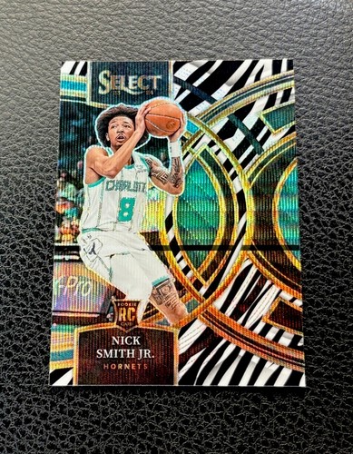 NICK SMITH JR. 2023-24 SELECT PREMIER LEVEL ROOKIE ZEBRA PRIZM SSP RC - Picture 1 of 2