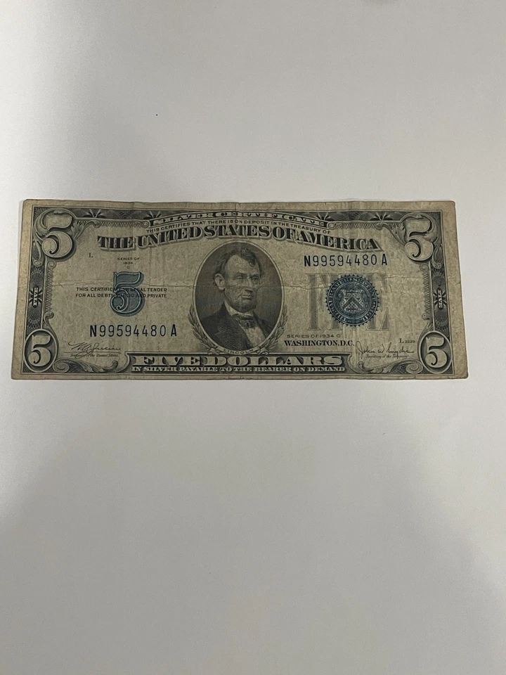 1934 C, 1950 A, 1950 D And 1953 Five Dollar Bills. 4 Total See Description. - Image 4 of 4