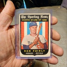 Topps 1959 Sporting News Rookie Ron Fairly Dodgers #125 Baseball Card. rookie card picture