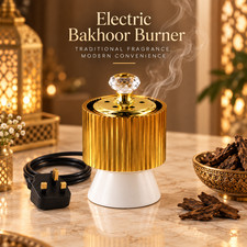 Electric Incense Burner Bakhoor Burner Arabic Incense Mabkhara White Gold