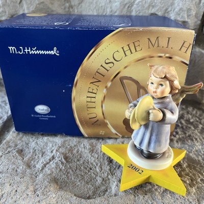 GOEBEL Hummel 2096/U  Cymbals Of Joy  Annual 2002 Base Music Angel w/ Box #1800
