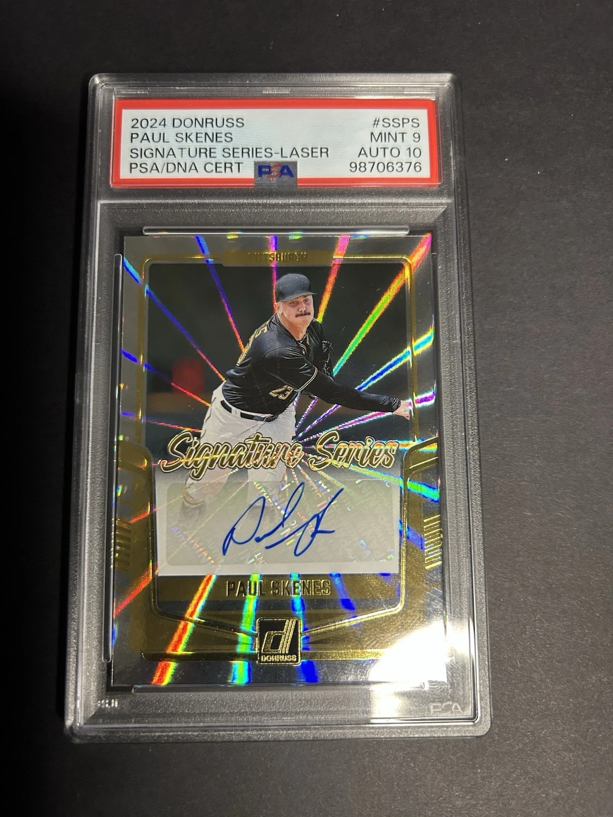 Deal for 2024 Donruss Paul Skeens Signature Series Laser PSA 9
