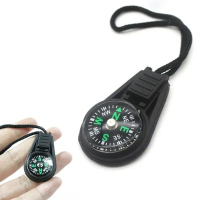 LOT OF 34 Mini Pocket Compass /Lanyard Waterproof Hiking Surv FREE SHIPPING