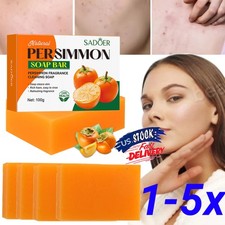 5/3PCS Persimmon Soap Bar for Body Odor Control Purifying Deodorizing Body Wash