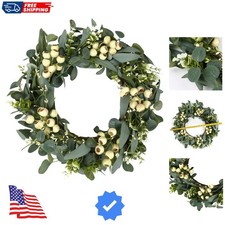 Eucalyptus Wreaths for Front Door 20 Inch Green Home Decor for Wall Porch Win...