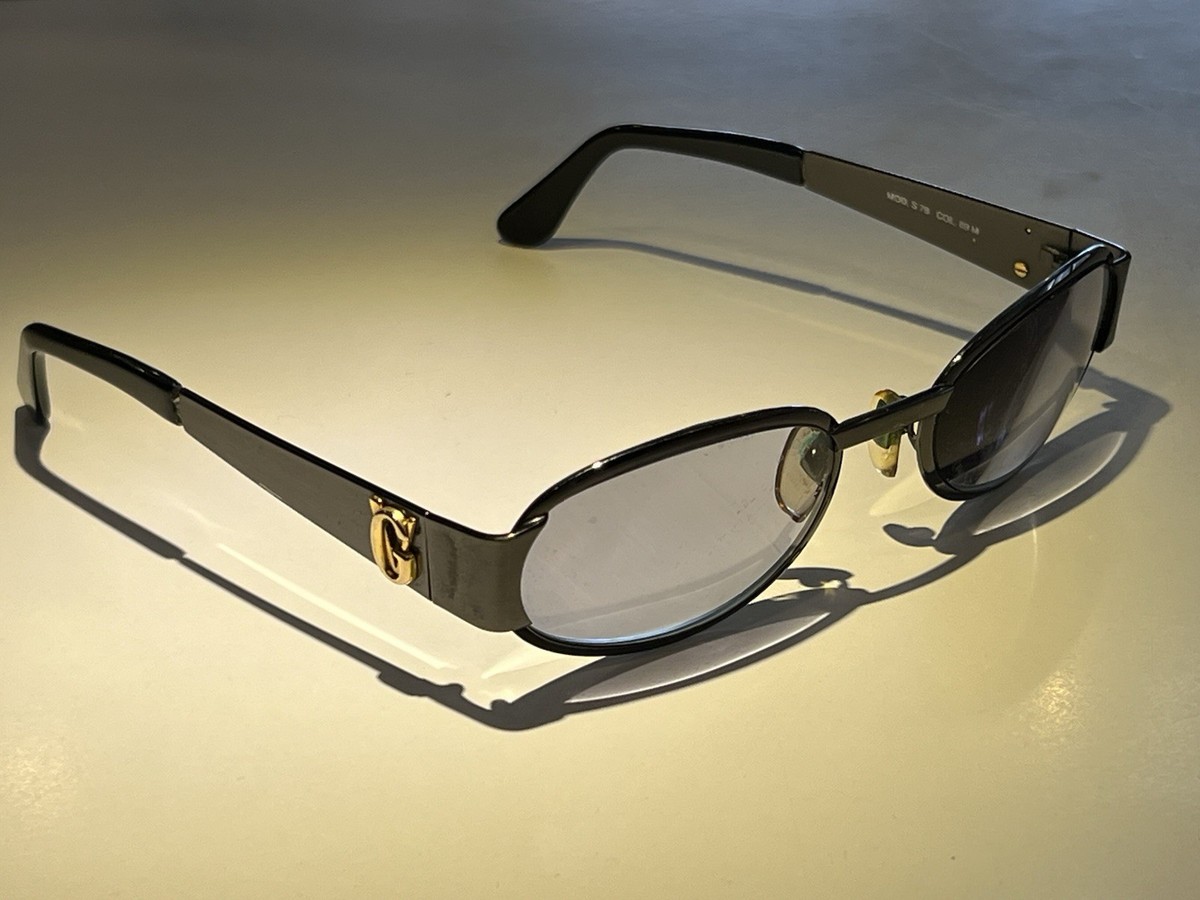 希少 ヴィンテージ Gianni versace 宝石付 度付き眼鏡 Vintage Gianni Versace Eyeglass Frames Mod S78 Col 89M Metal Oval