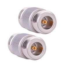 2 PCS N-Female to N-Female Coax Cable Adapter Barrel Coupler Connector