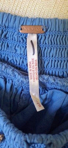 Free People Blue Skirt Asymmetrical Tiered Ruffle Size L Large Pixie Fairy - Picture 4 of 11