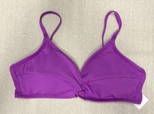 Shade  Shore Women  s Bikini Top Twisted Front Detail Purple L 12-14 