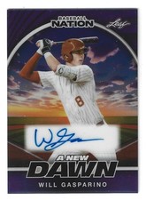 2025 Leaf Baseball Nation Will Gasparino New Dawn Auto NA-WG1 Purple 8/8