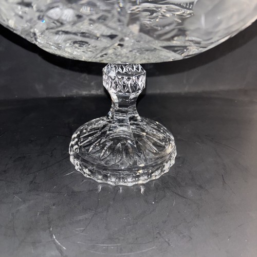 Amerikanischer Brillant Stil Glas Kristall große Kompott Standschale 9,5" Durchmesser - Bild 5 von 11