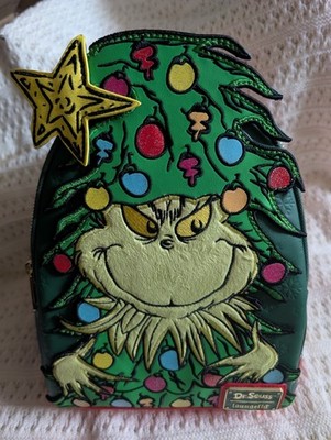 Loungefly Dr. Seuss How the Grinch Stole Christmas! Tree Light Up Mini Backpack