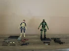GI JOE CLASSIFIED 6” Retro Cardback Scarlett and Sgt Stalker  Loose/Complete
