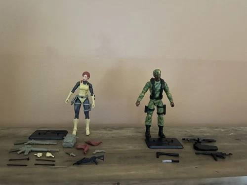 GI JOE CLASSIFIED 6” Retro Cardback Scarlett and Sgt Stalker  Loose/Complete