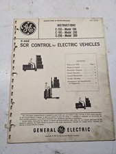 GENERAL ELECTRIC SCR CONTROL ELECTRIC VEHICLES C-155 185 290 MODEL 100 200 300