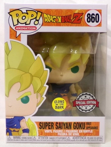 Funko Pop! 860 Super Saiyan Goku First Appearance Dragon Ball Z Glow in The Dark